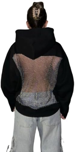 Panda Styel Hooded Sweatshirt with Mesh Back Panel Full Sleeve
