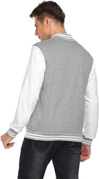 Grey Bomber/Varsity Jacket for Men