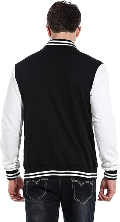 Black Bomber/Varsity Jacket for Men