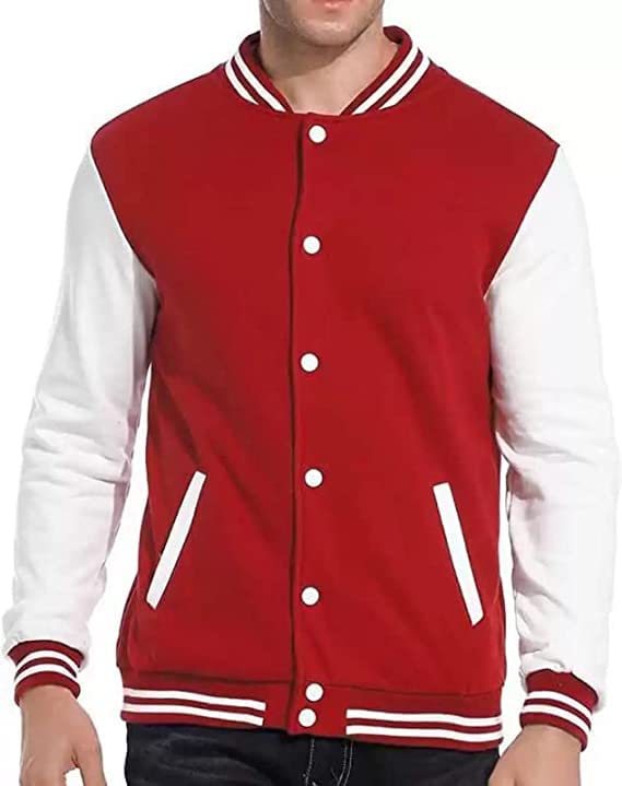 Red Bomber/Varsity Jacket for Men