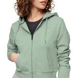 Zipper Crop Hooded Jacket for Women