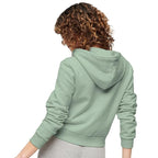 Zipper Crop Hooded Jacket for Women