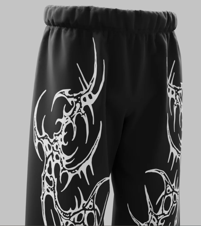 Straight Fit Baggy pants For Unisex Black