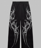 Straight Fit Baggy pants For Unisex Black