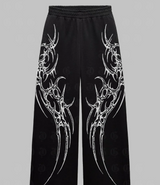 Straight Fit Baggy pants For Unisex Black