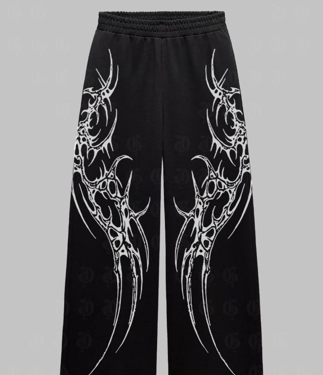 Straight Fit Baggy pants For Unisex Black