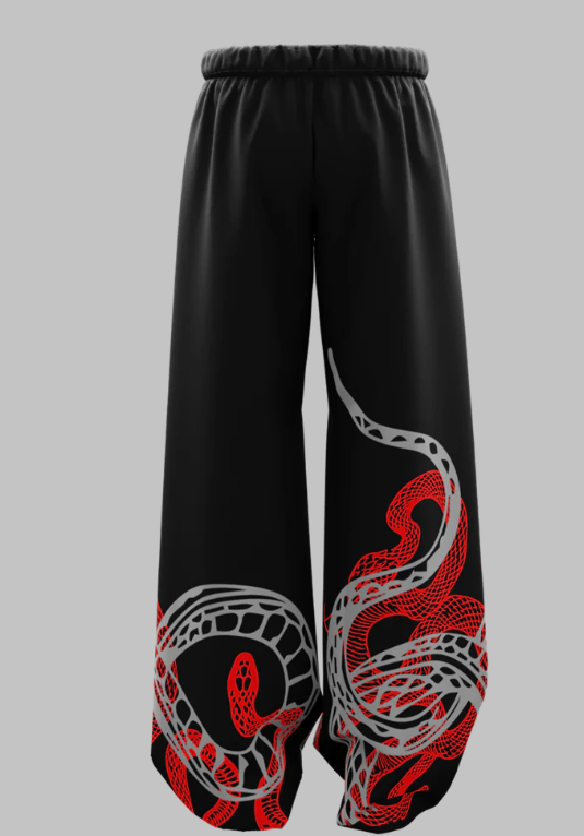 Straight Fit Baggy pants For Unisex ( Black )