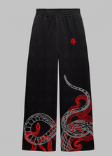 Straight Fit Baggy pants For Unisex ( Black )