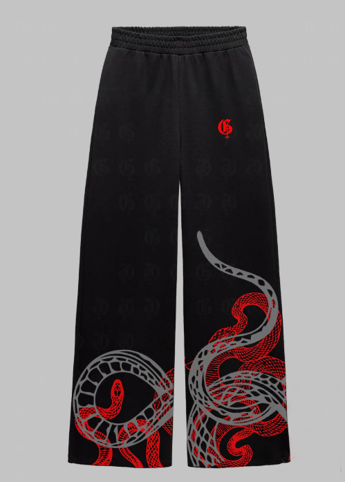 Straight Fit Baggy pants For Unisex ( Black )