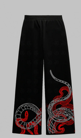 Straight Fit Baggy pants For Unisex ( Black )