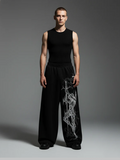 Straight Fit Baggy pants For Unisex, Black