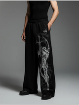 Straight Fit Baggy pants For Unisex, Black