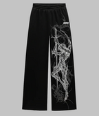 Straight Fit Baggy pants For Unisex, Black