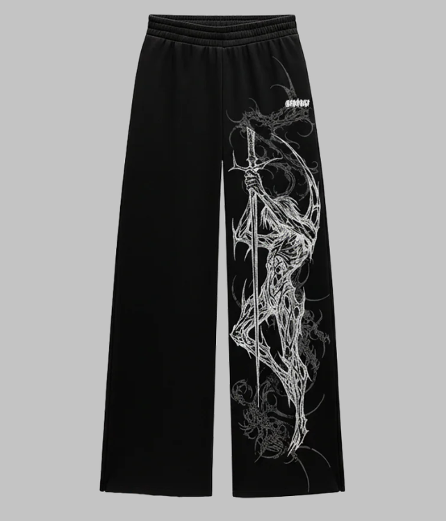 Straight Fit Baggy pants For Unisex, Black