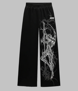 Straight Fit Baggy pants For Unisex, Black